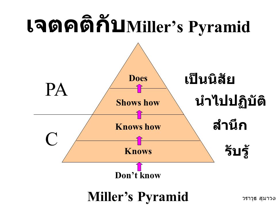 เจตคติกับMiller’s Pyramid