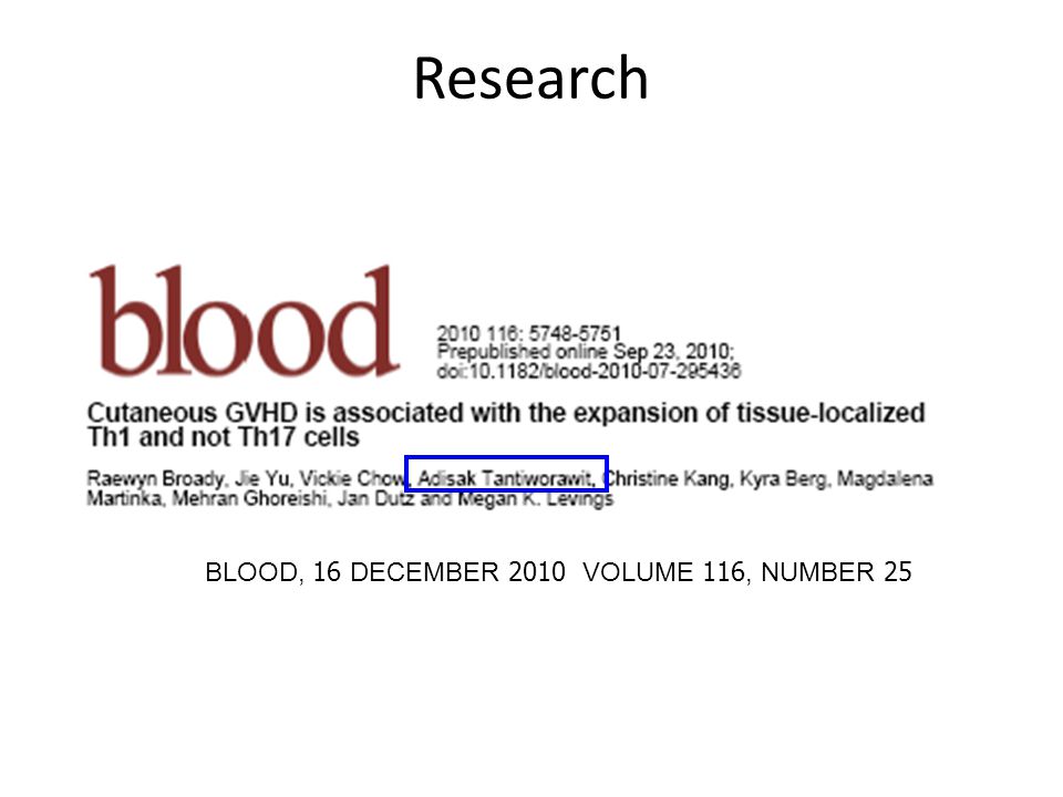 Research BLOOD, 16 DECEMBER 2010 VOLUME 116, NUMBER 25