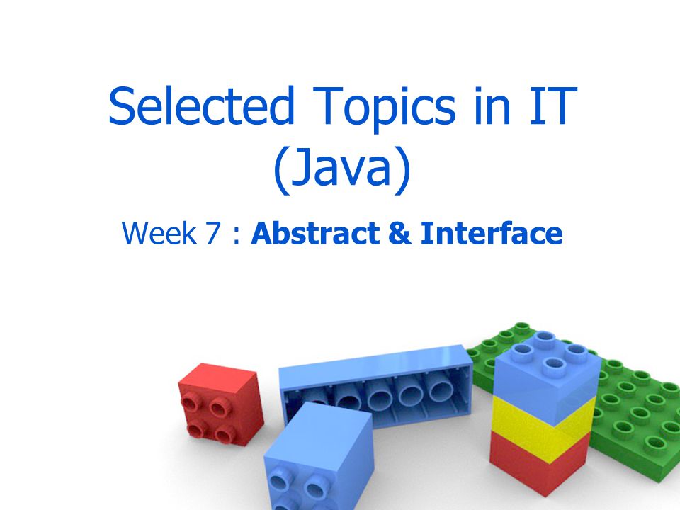 Selected Topics in IT (Java)