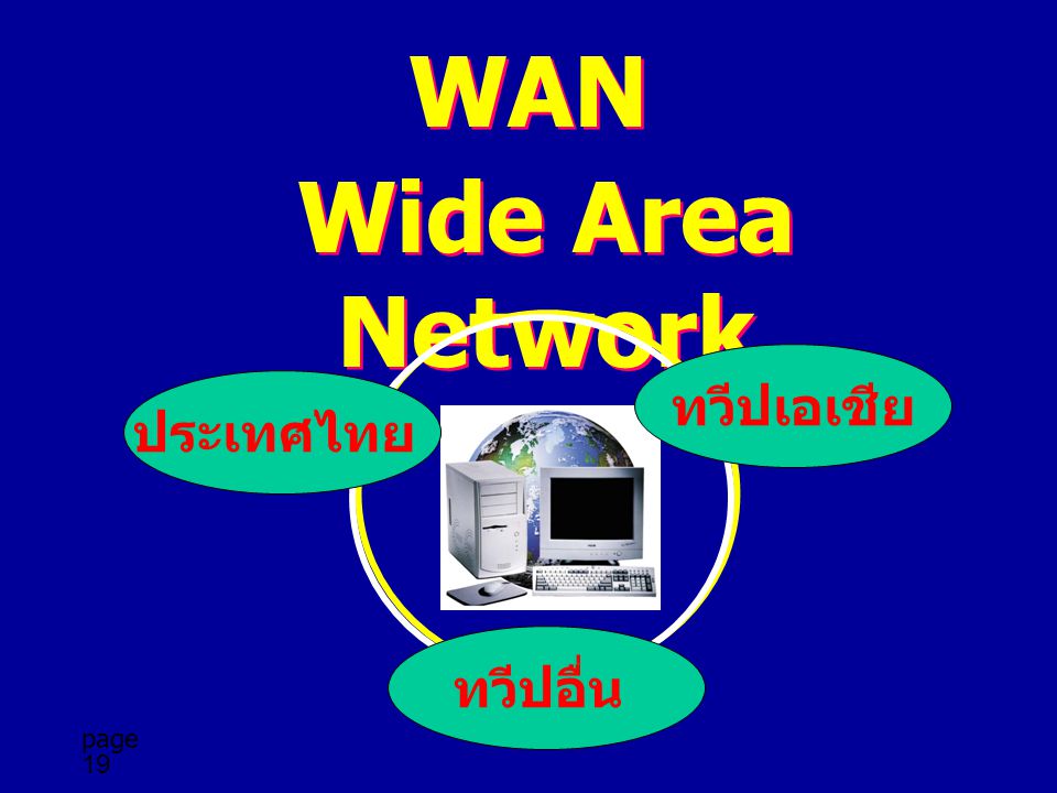 WAN Wide Area Network ทวีปเอเชีย ประเทศไทย ทวีปอื่น