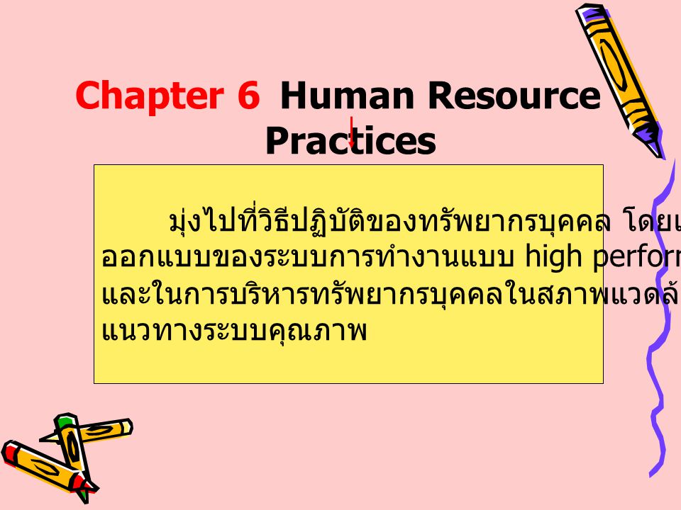 Chapter 6 Human Resource Practices