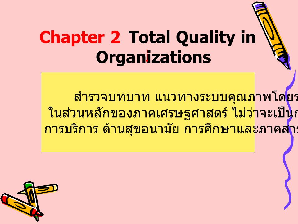 Chapter 2 Total Quality in Organizations