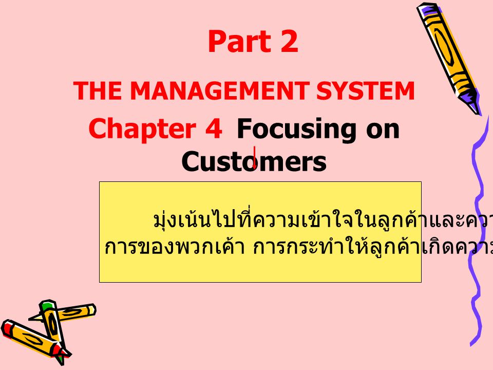 Chapter 4 Focusing on Customers