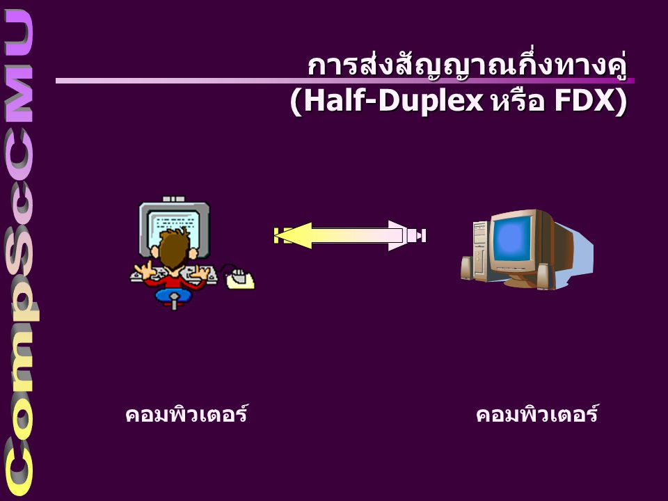 การส่งสัญญาณกึ่งทางคู่ (Half-Duplex หรือ FDX)