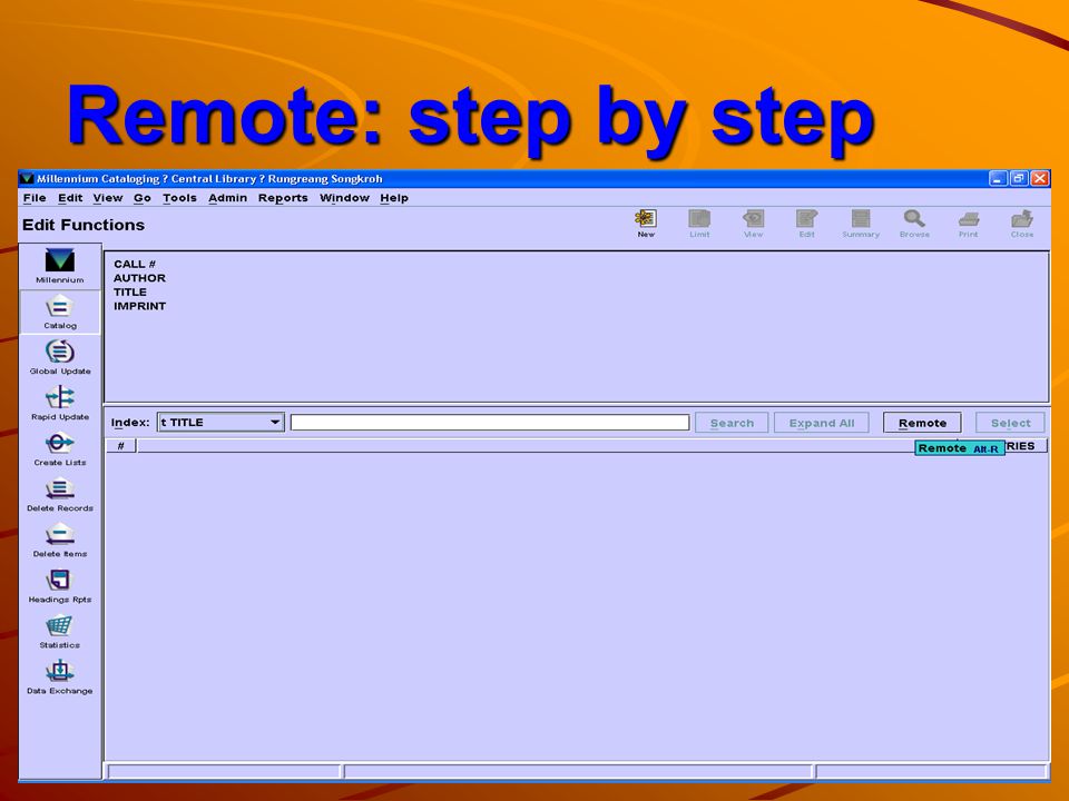 Remote: step by step