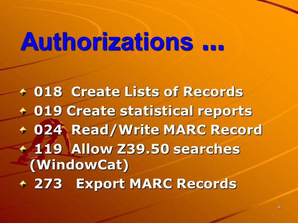 Authorizations Create Lists of Records