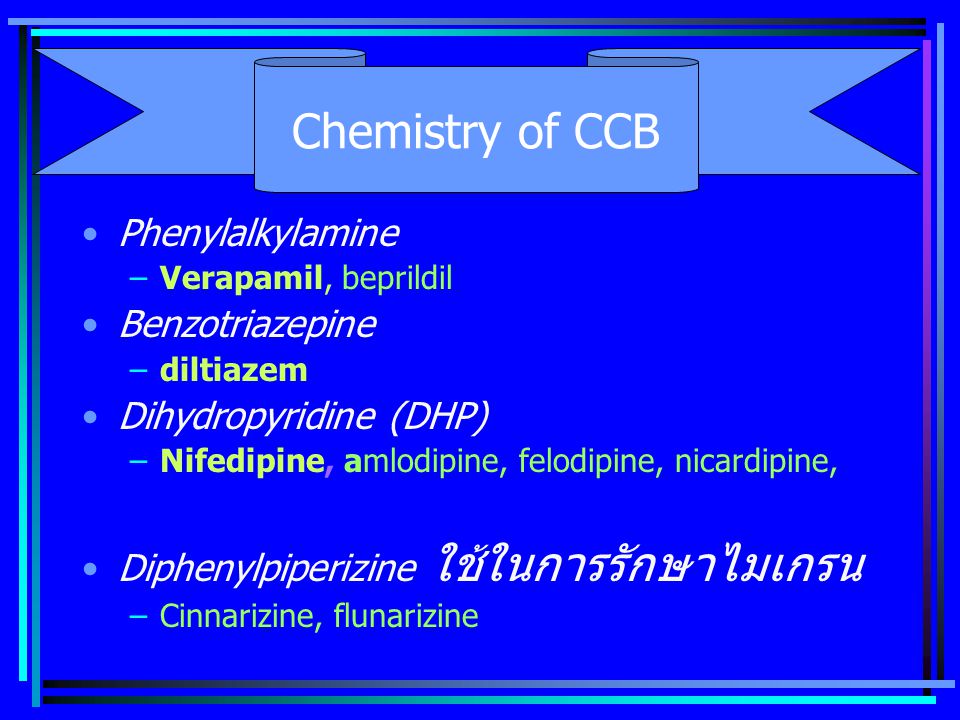 Chemistry of CCB Phenylalkylamine Benzotriazepine