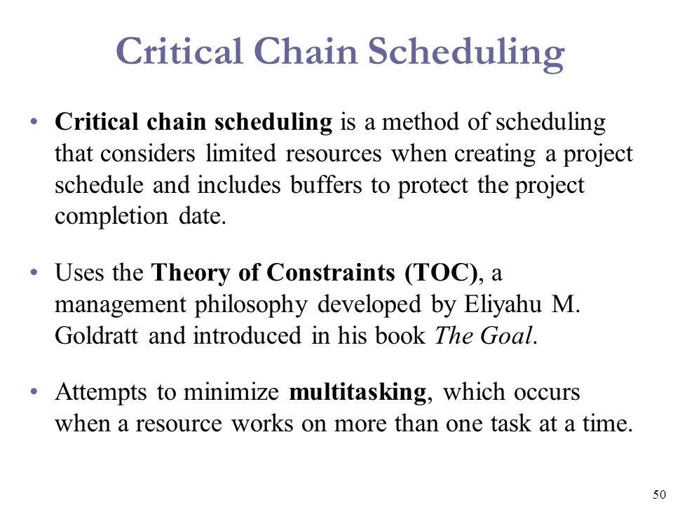 Critical Chain Scheduling