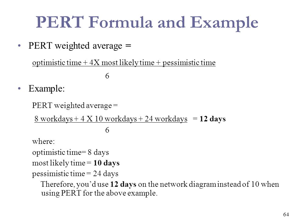 PERT Formula and Example