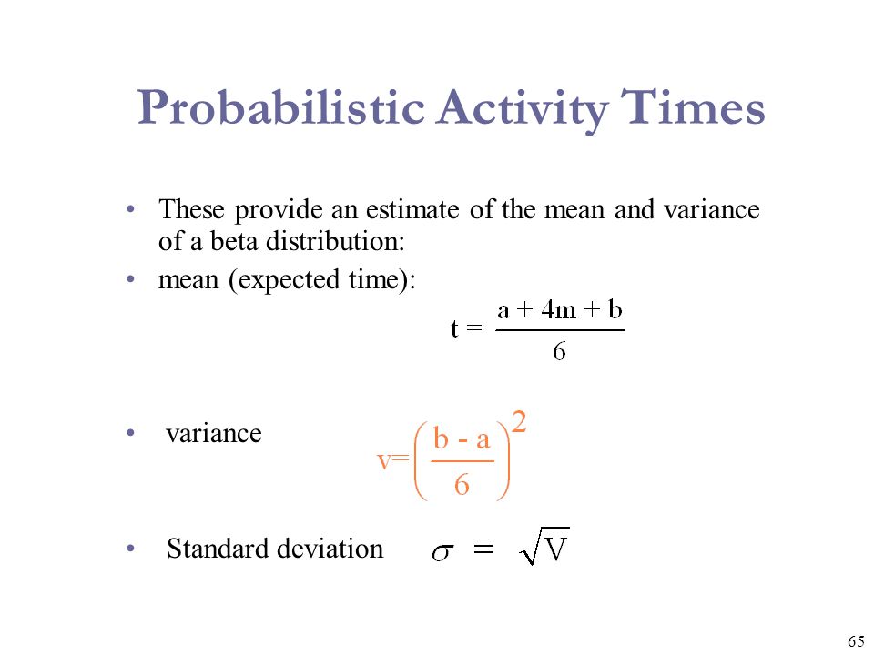 Probabilistic Activity Times