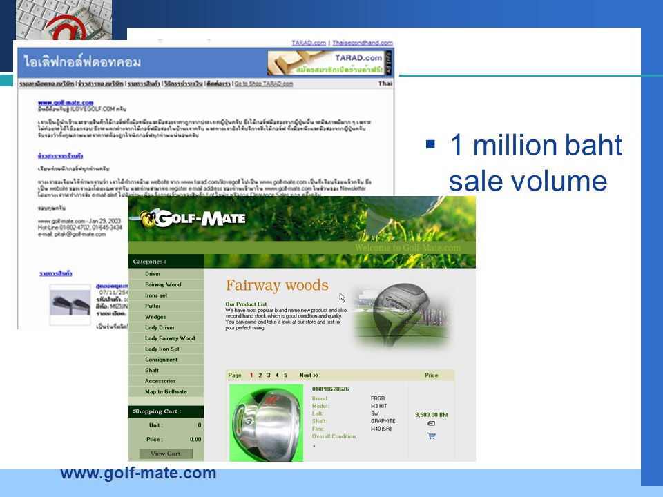 Golf 1 million baht sale volume