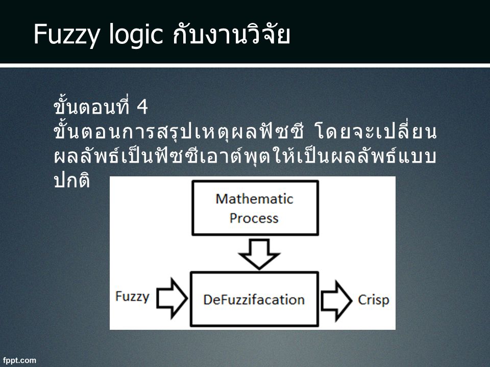 Fuzzy logic กับงานวิจัย