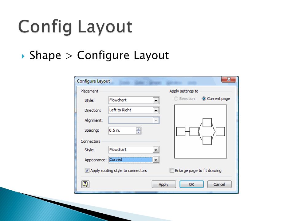 Config Layout Shape > Configure Layout