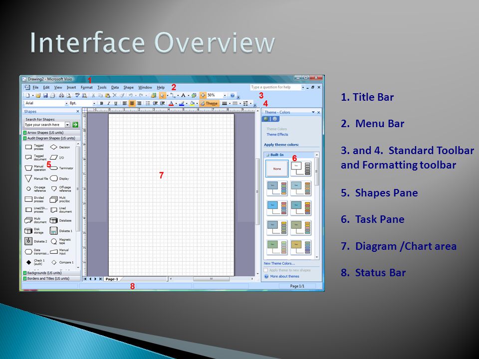 Interface Overview 1. Title Bar 2. Menu Bar