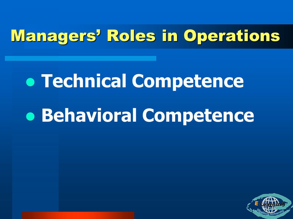 Managers’ Roles in Operations
