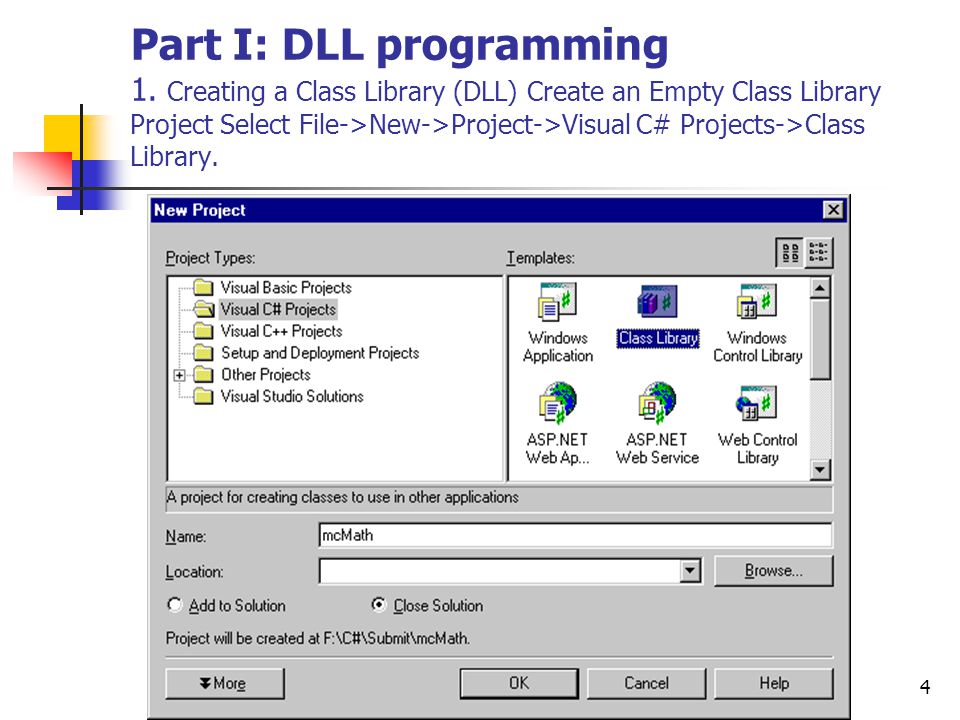 Part I: DLL programming 1