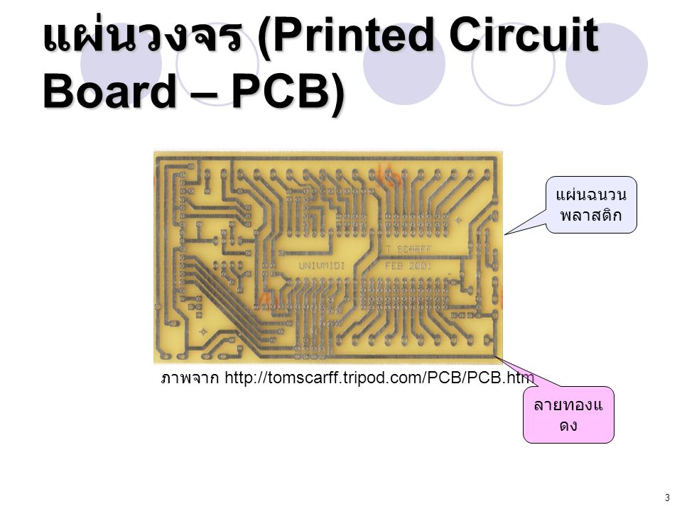 แผ่นวงจร (Printed Circuit Board – PCB)