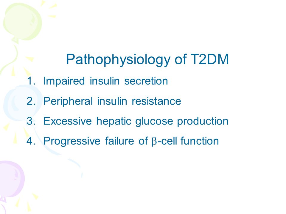 Pathophysiology of T2DM