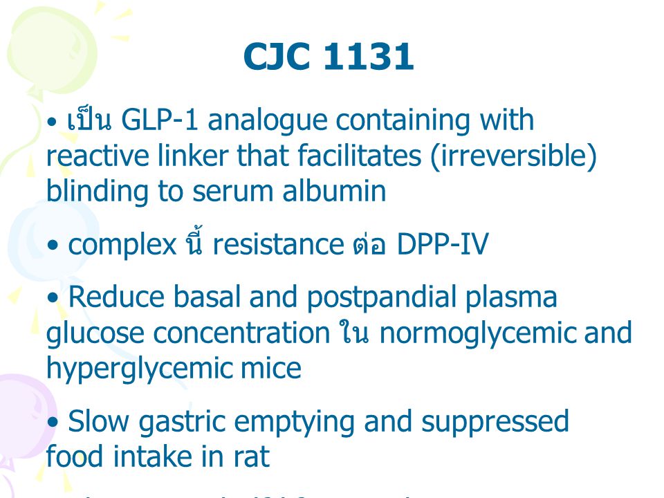 CJC 1131 complex นี้ resistance ต่อ DPP-IV