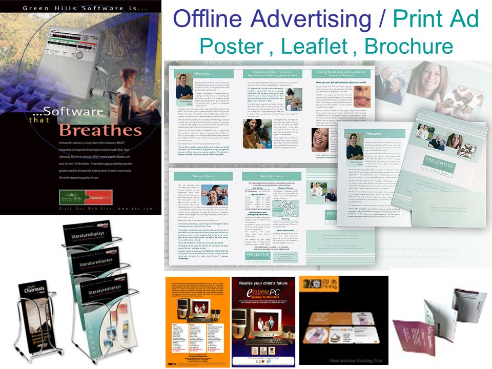Offline Advertising / Print Ad Poster , Leaflet , Brochure
