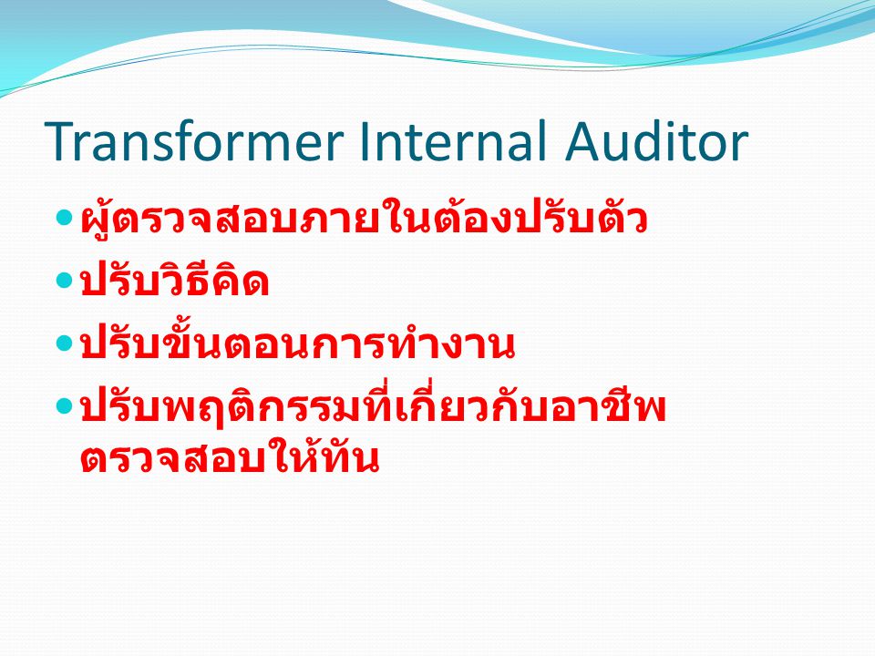 Transformer Internal Auditor