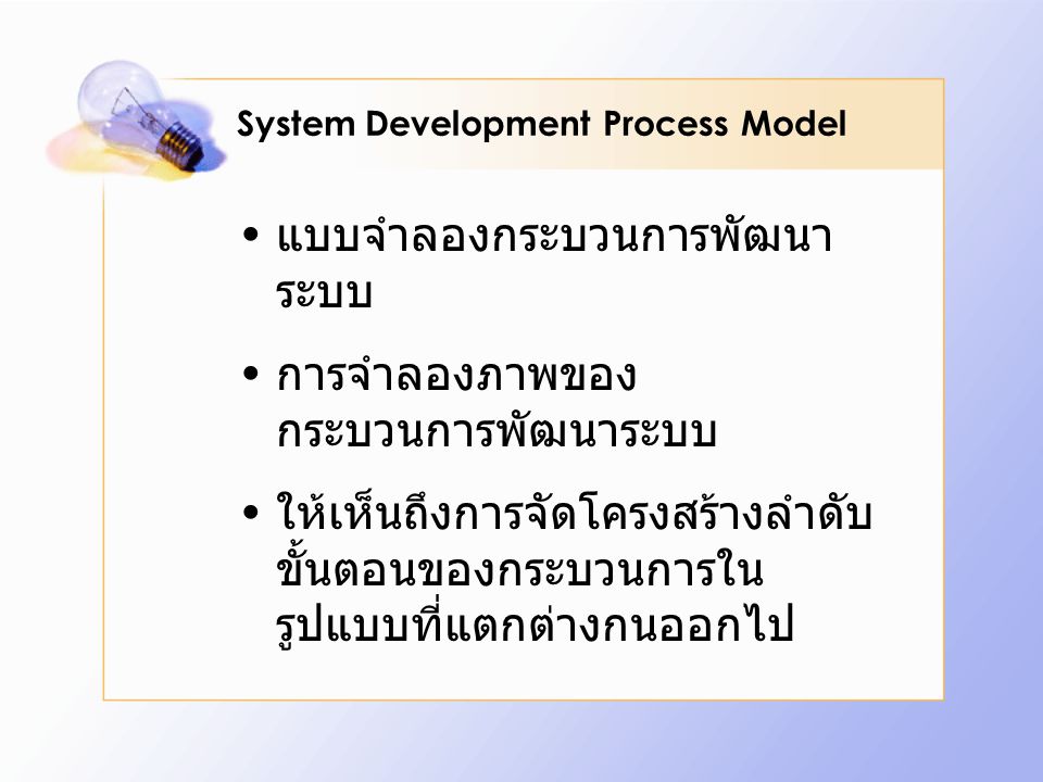 System Development Process Model