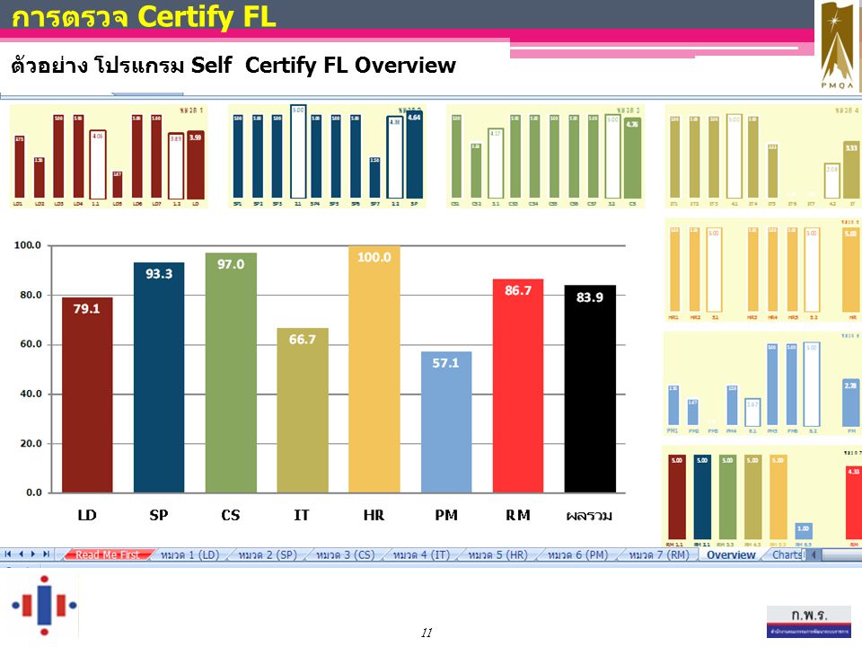 การตรวจ Certify FL ตัวอย่าง โปรแกรม Self Certify FL Overview 11