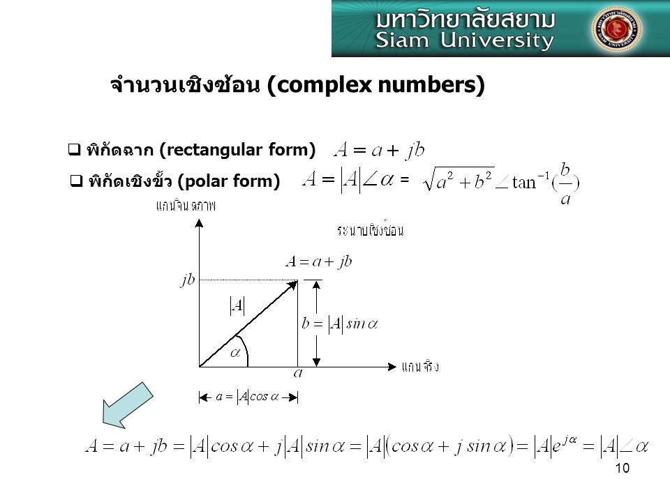 จำนวนเชิงซ้อน (complex numbers)