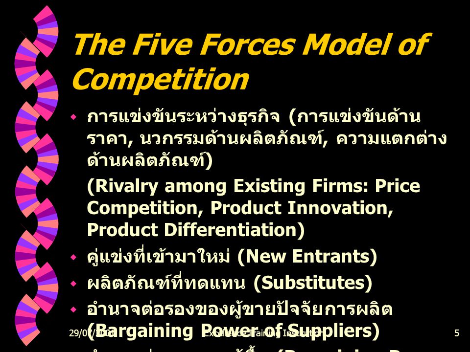 The Five Forces Model of Competition