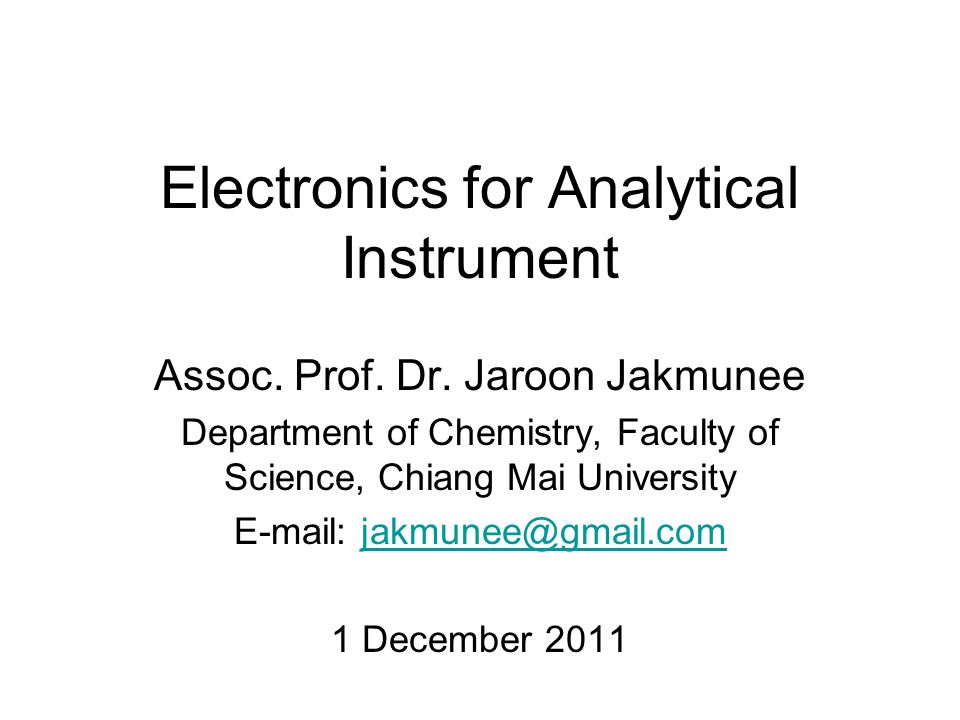Electronics for Analytical Instrument