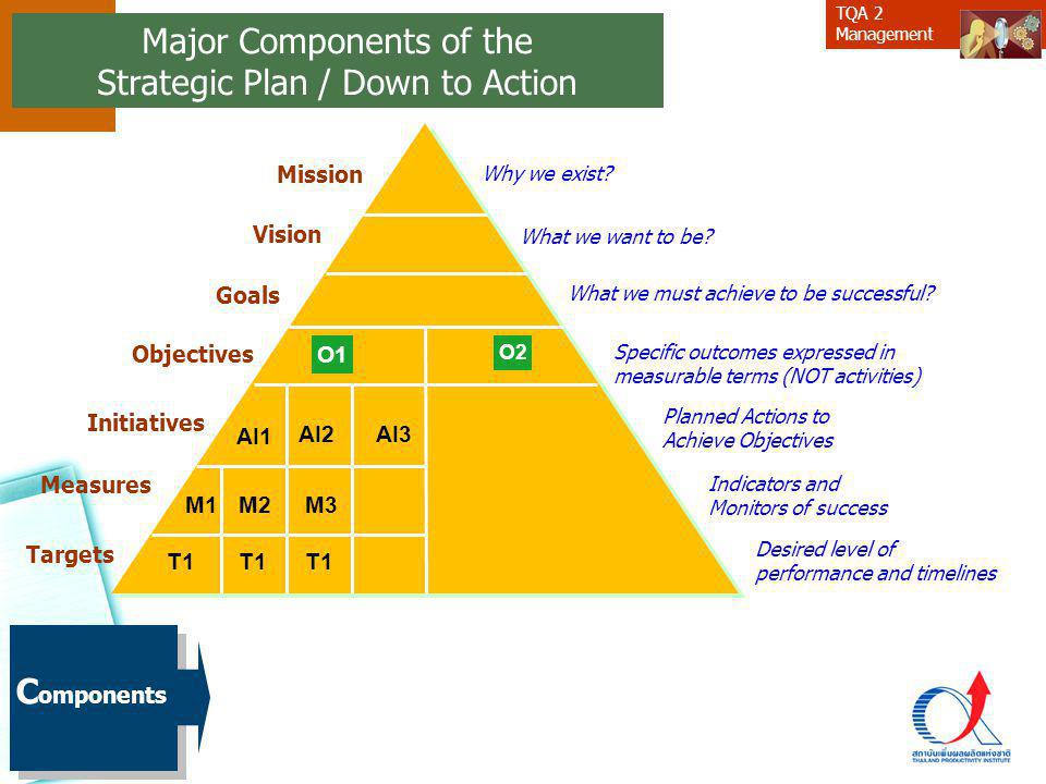 Major Components of the Strategic Plan / Down to Action