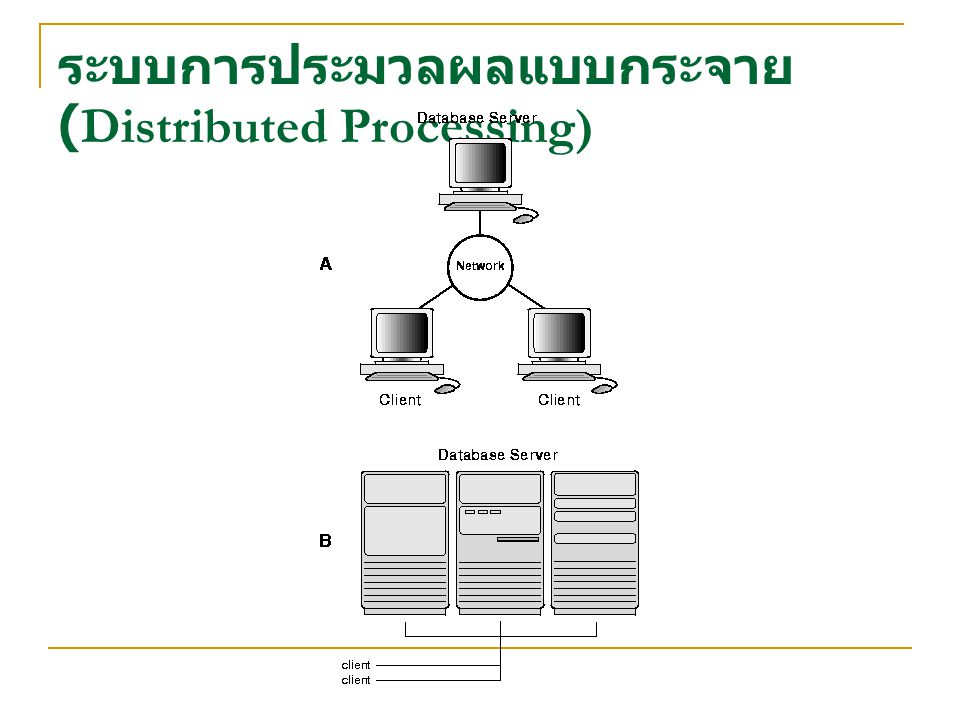 ระบบการประมวลผลแบบกระจาย (Distributed Processing)