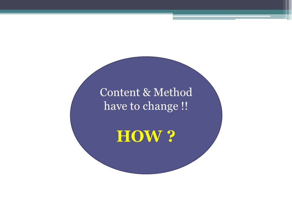 Content & Method have to change !!