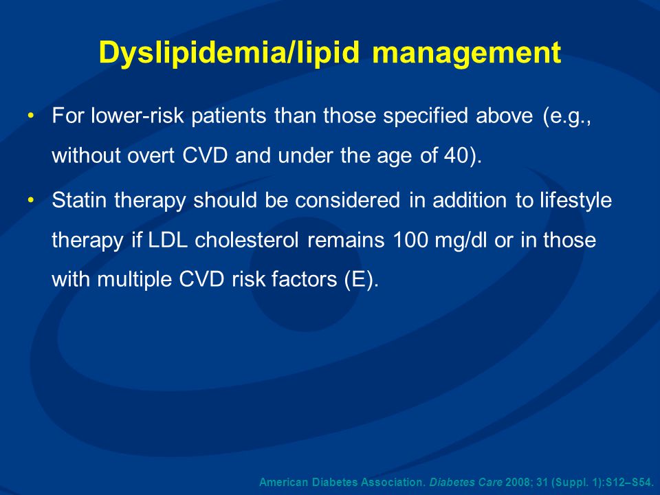 Dyslipidemia/lipid management