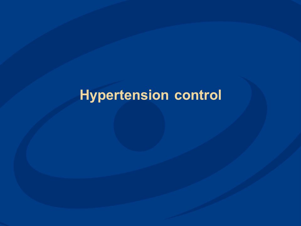 Hypertension control