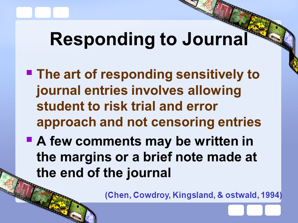 Responding to Journal