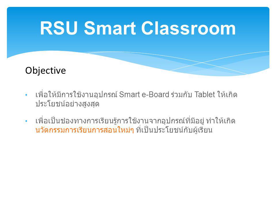 RSU Smart Classroom Objective