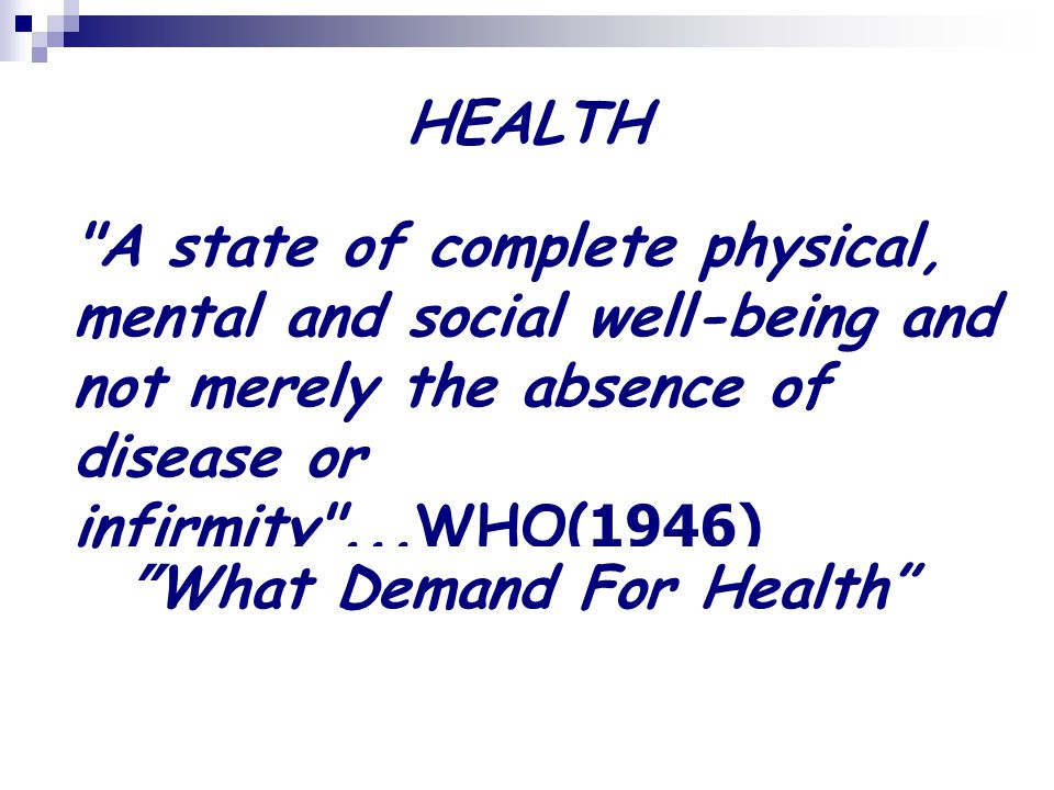 What Demand For Health