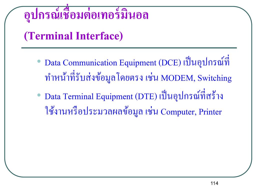 อุปกรณ์เชื่อมต่อเทอร์มินอล (Terminal Interface)