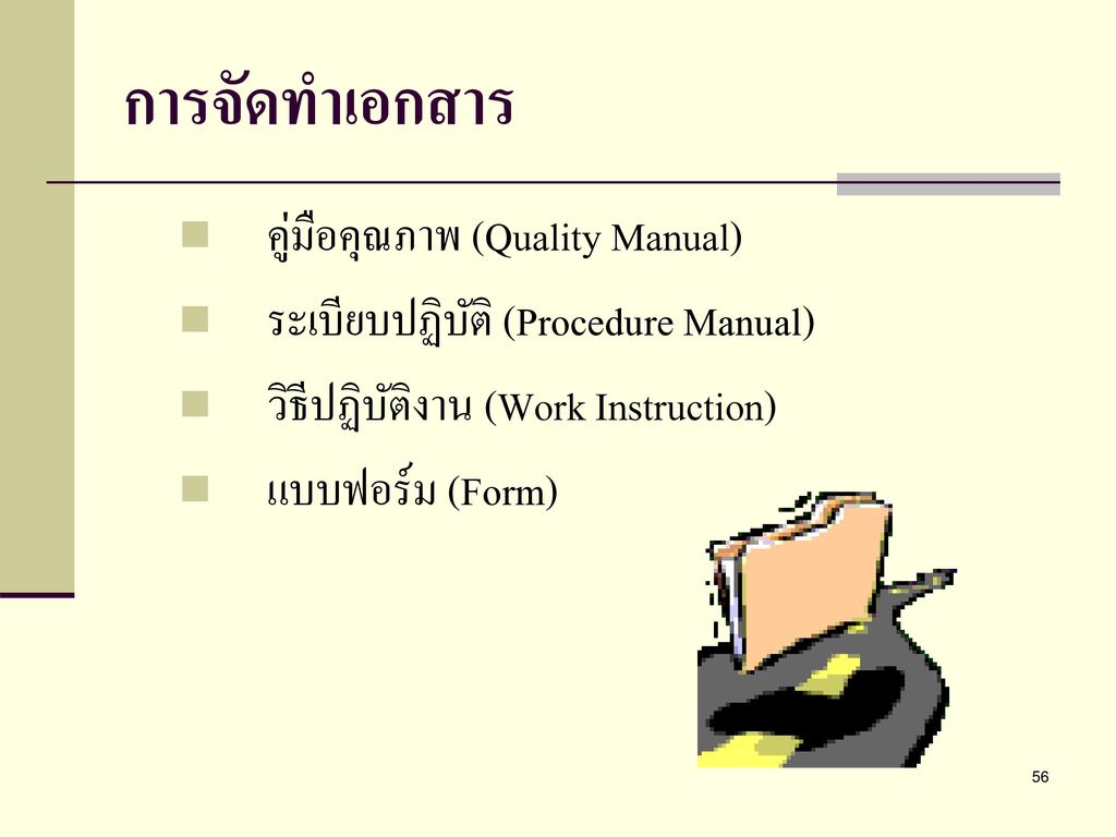 การจัดทำเอกสาร คู่มือคุณภาพ (Quality Manual)