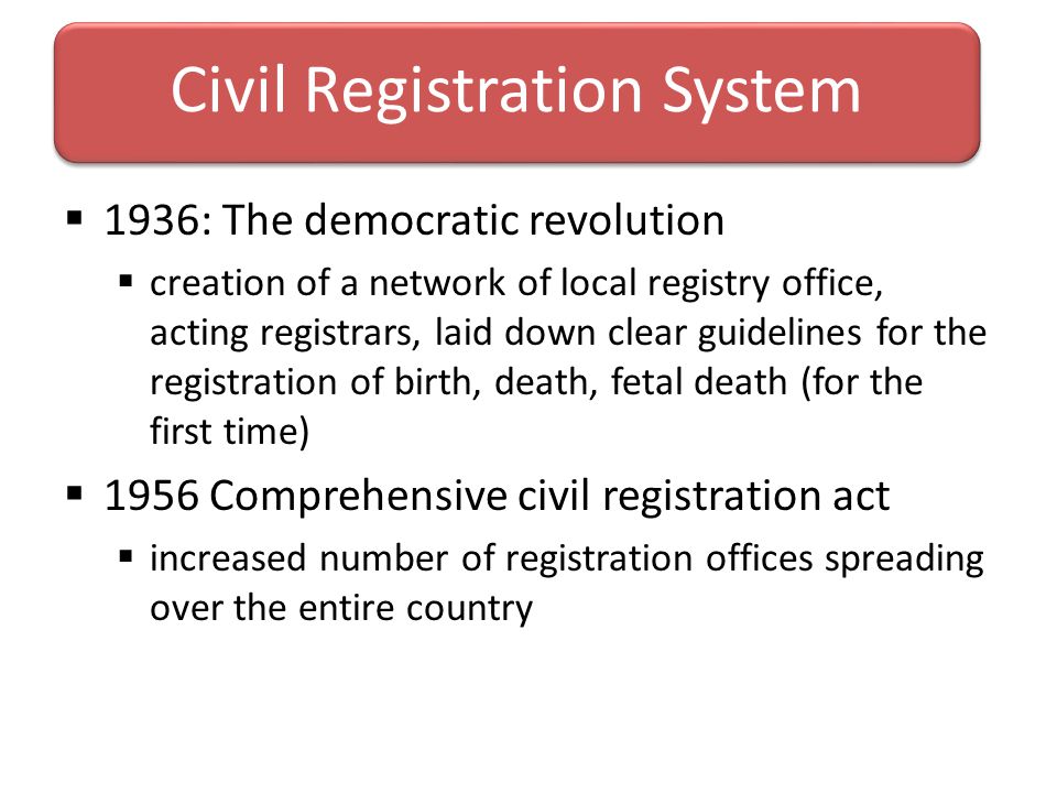 Civil Registration System