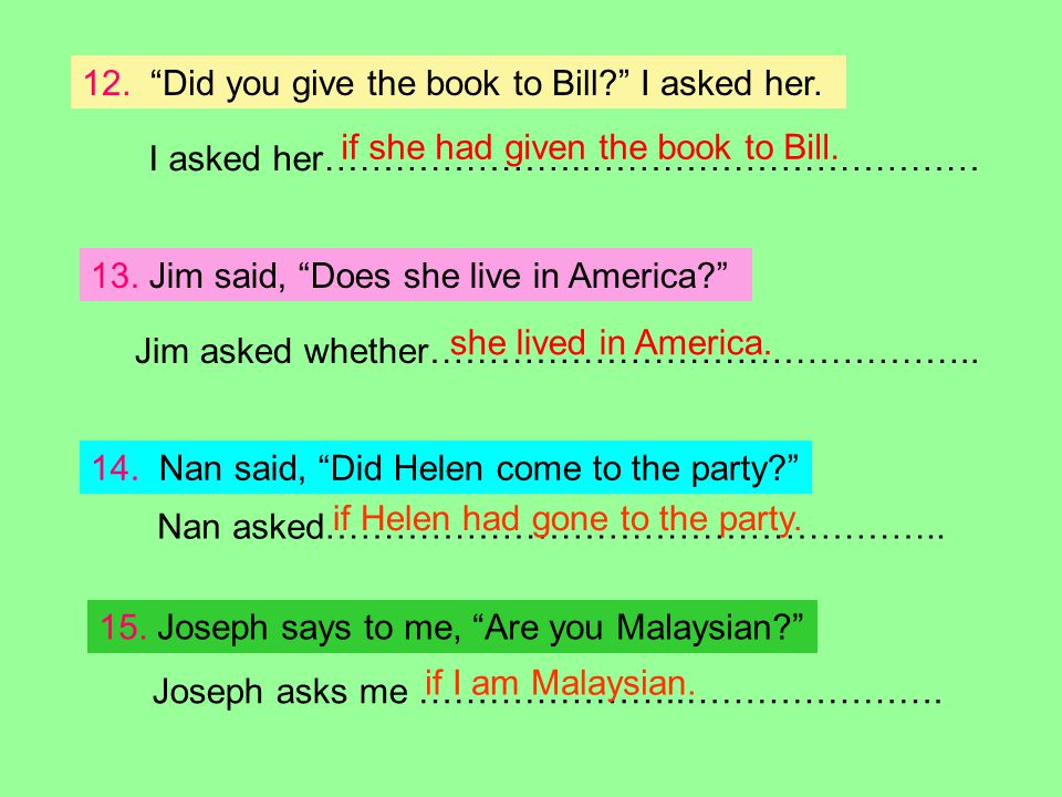 Joseph asks me …………………..………………….