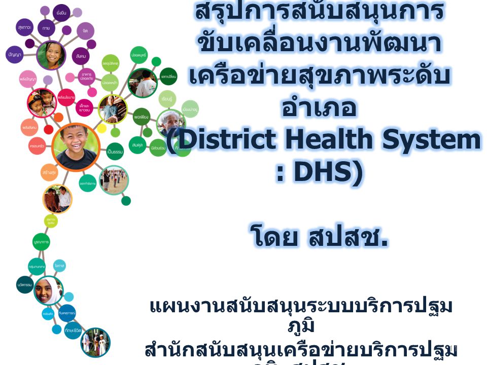 สรุปการสนับสนุนการขับเคลื่อนงานพัฒนาเครือข่ายสุขภาพระดับอำเภอ (District Health System : DHS) โดย สปสช.