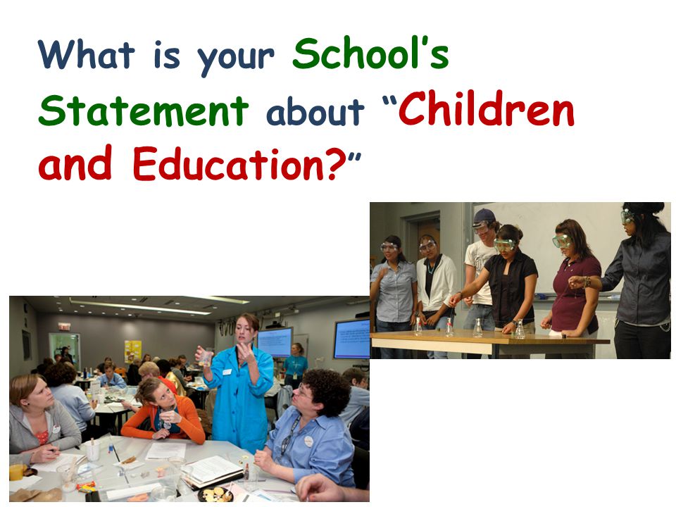 What is your School’s Statement about Children and Education