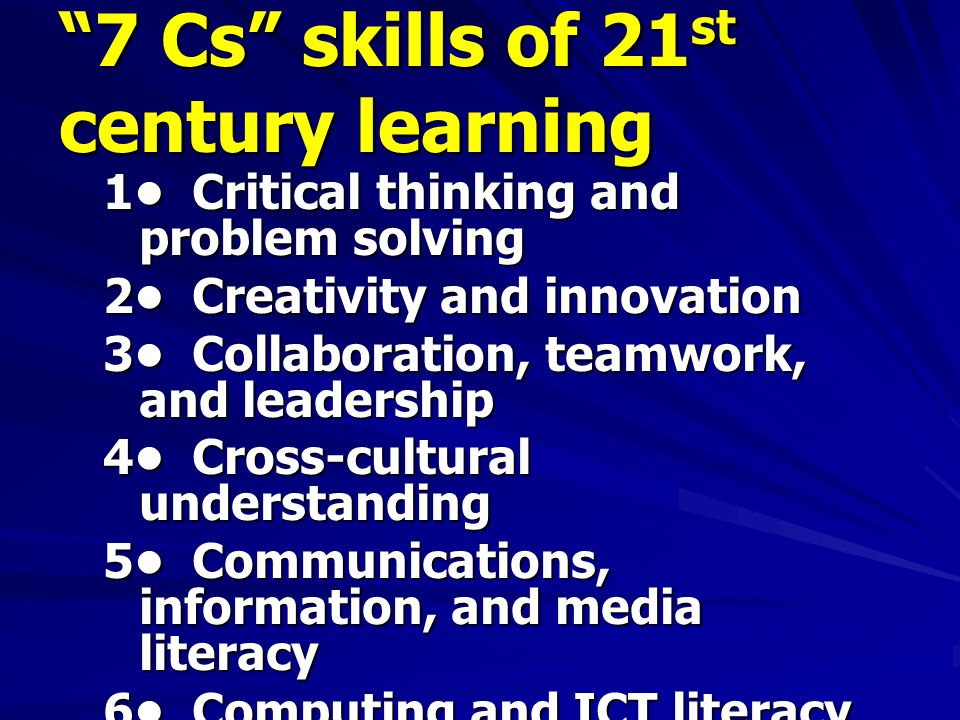 7 Cs skills of 21st century learning