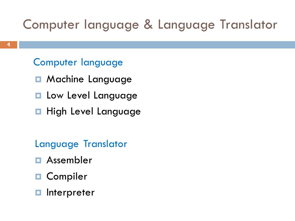 Computer language & Language Translator