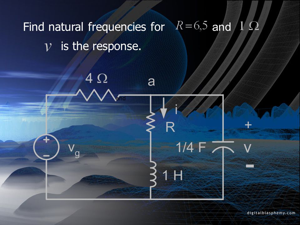 Find natural frequencies for and