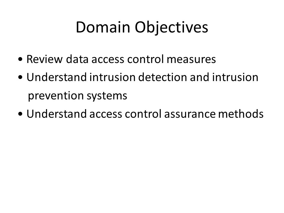 Domain Objectives
