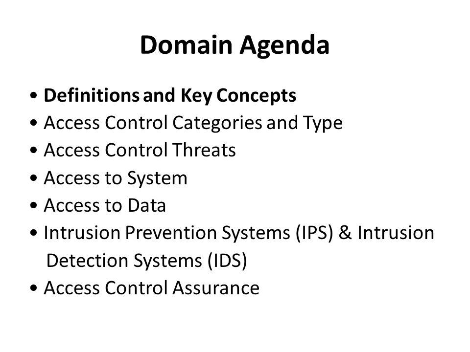 Domain Agenda