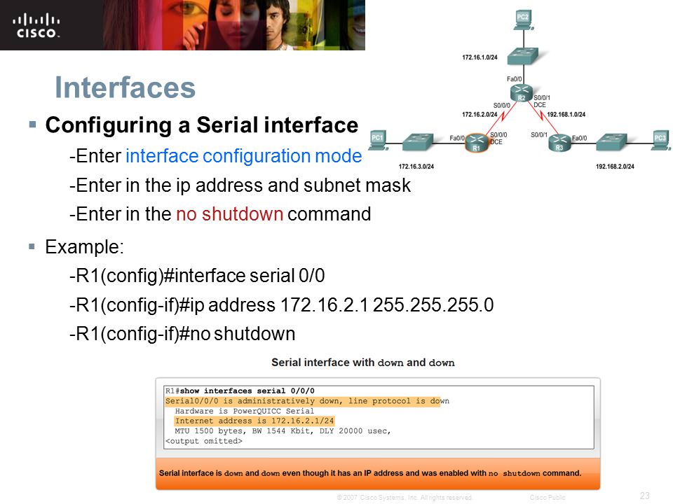 Interfaces Configuring a Serial interface